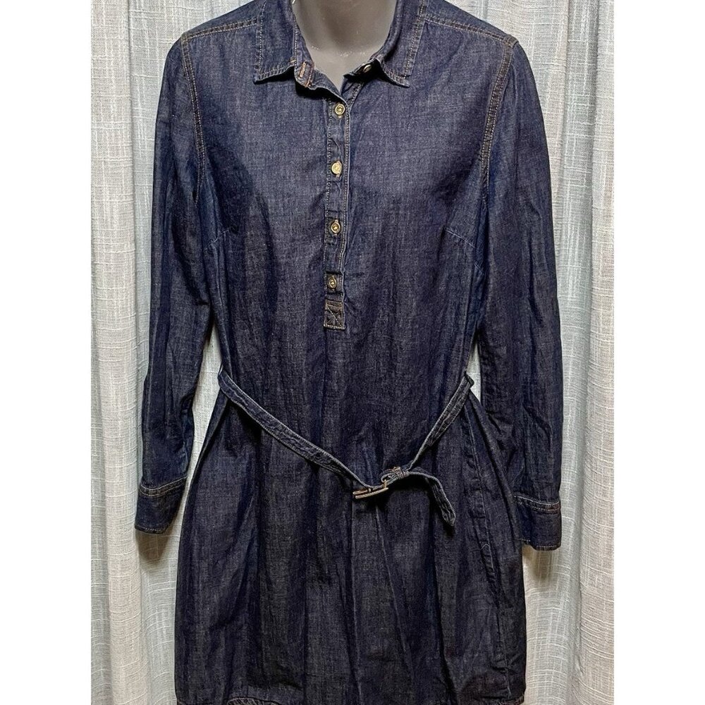 Tommy Hilfiger Jeans  Women’s Denim Shirt Dress Size M With Belt